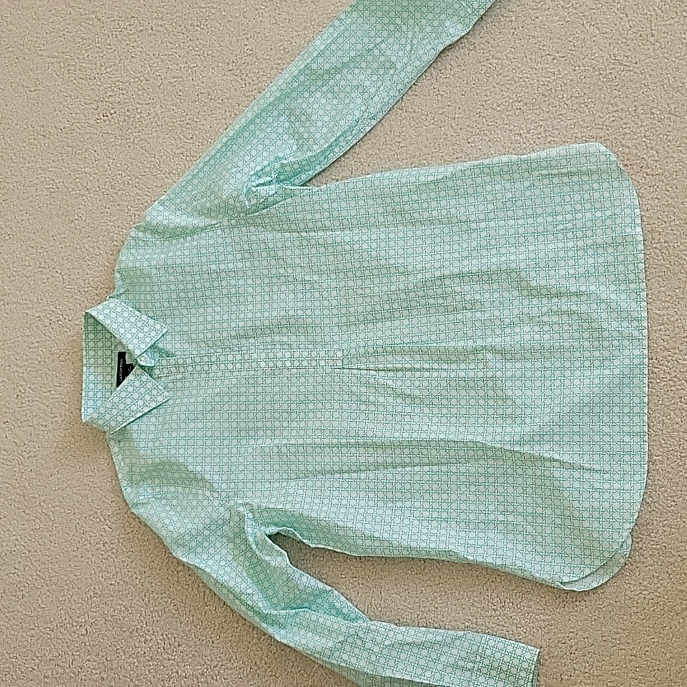 Lands end button down shirt mint green